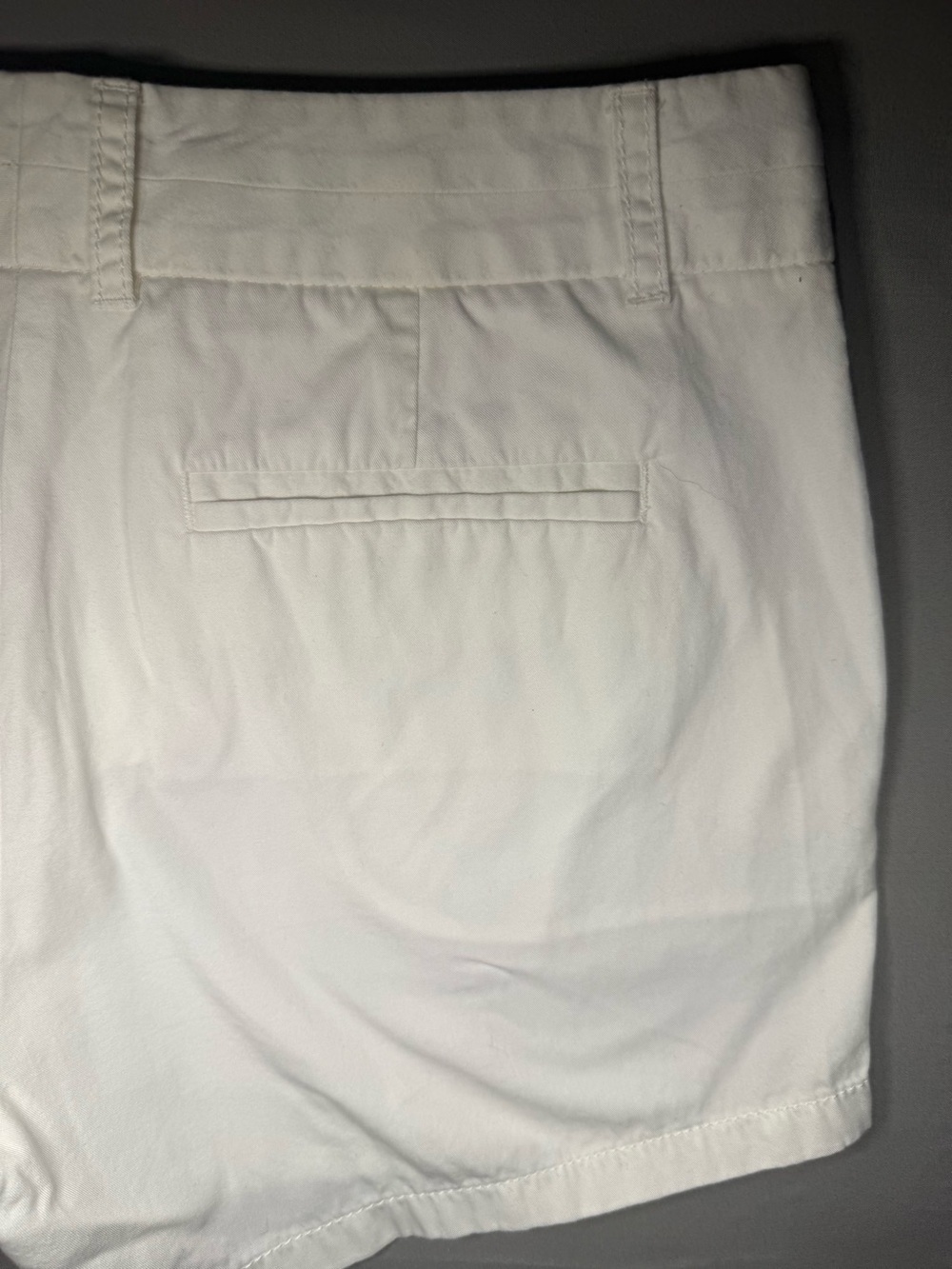 J. Crew Size 4 Broken-In Chino Shorts White 100% Cotton Women's Casual Summer - Picture 6 of 8